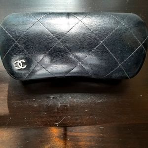 Black Chanel sunglass case